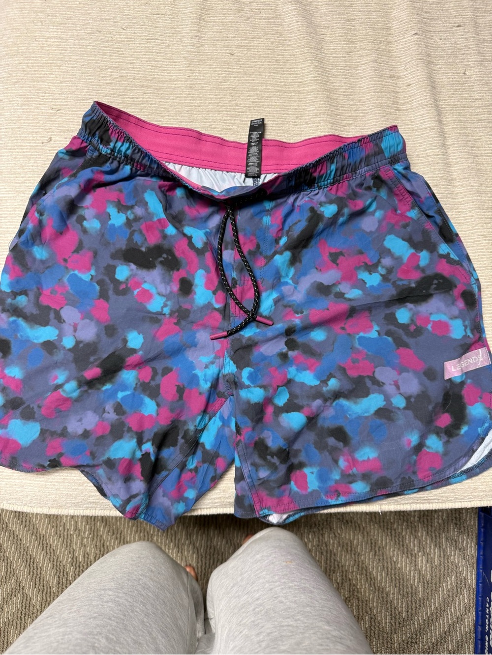 Legends Men’s Athletic Shorts in Pink & Blue